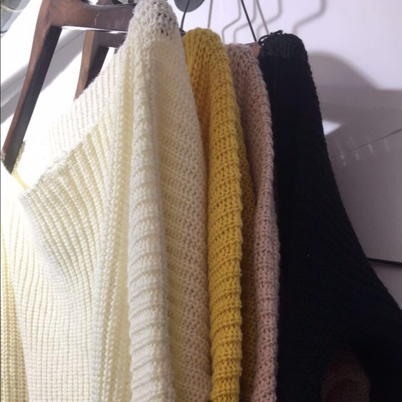 Lace Up Front Wide Neck Chunky Knit Sweater Top - Picture 6 of 6